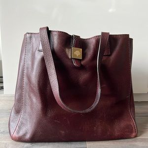 Genuine Mulberry leather tote bag